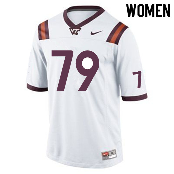 Women #79 Tyrell Smith Virginia Tech Hokies College Football Jerseys Sale-Maroon